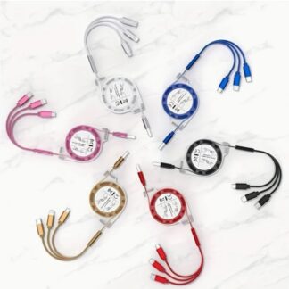 Cable de Cargador USB Retráctil 3 en 1
