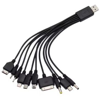 Cable cargador Universal USB a enchufe múltiple 10 a 1