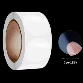 Pegatinas redondas de PVC transparentes de 3cm